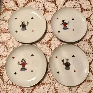 Del coronado Nasco | Dining | Vintage Card Suit Plate Cup Snack Set ...